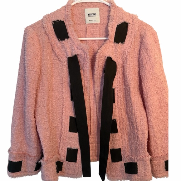 Moschino Cheap and Chic pink and black tweed jacket - Picture 5 of 14